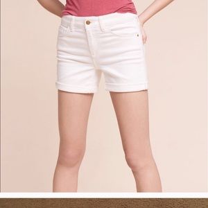 Pilcro Script High-Rise Shorts White 27